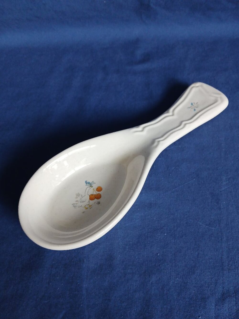 1980s International China Marmalade Pattern Stoneware Spoon Rest